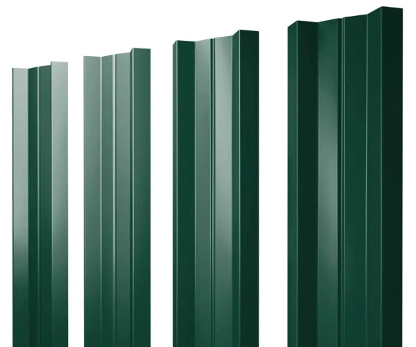 Евроштакетник М-образный 0,4x110 мм зелёный RAL 6005 1м